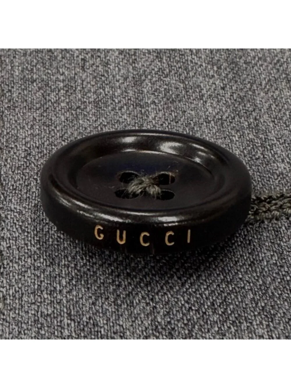 Gucci Wool 100% Logo Button Single Suit Set Gray Business